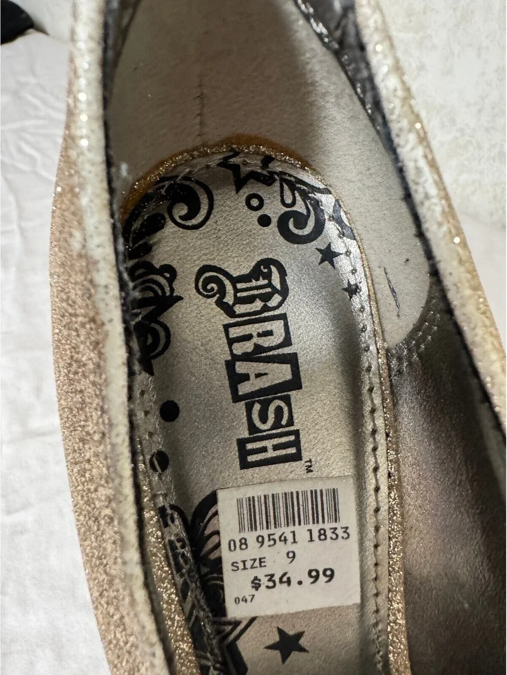 BRASH Gold Glitter Platform Stiletto Pumps Women's Size 9